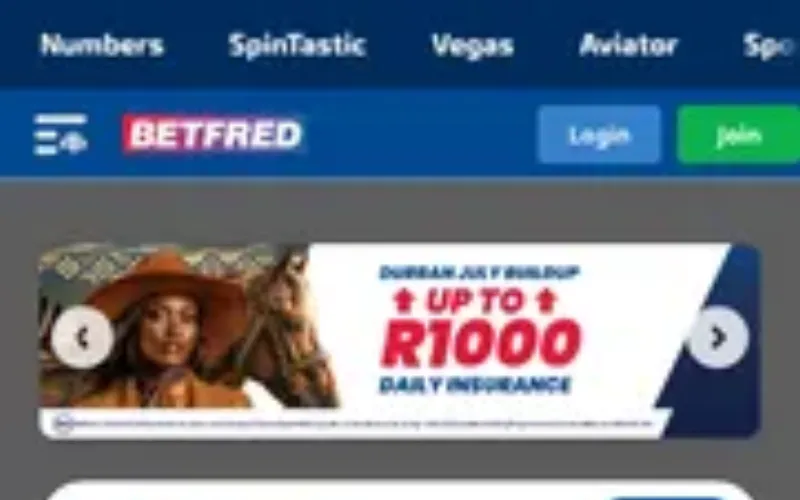 Screenshot of the Betfred betting site, captured during our review