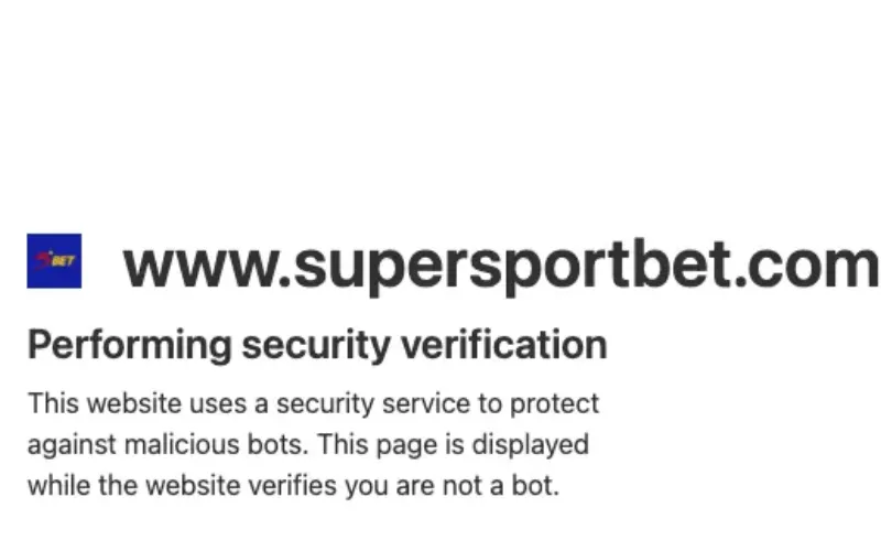 Screenshot of the SuperSportBet betting site, captured during our review